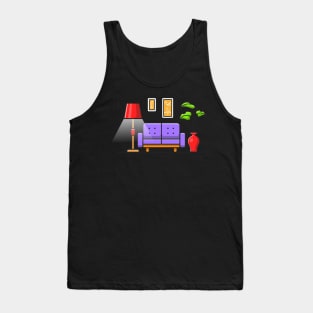 Living Room Cartoon Tank Top